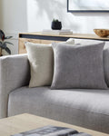 Zihna Slate Gray Throw Pillow - Clearance